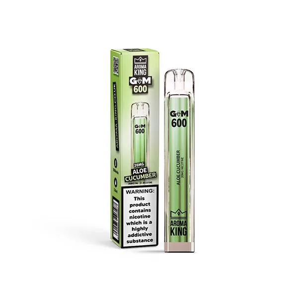  Aloe Cucumber 0mg By Aroma King Gem Disposable Pen 600 puffs 